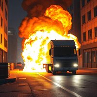 Exploding Truck