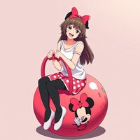 Playful Girl on Bouncy Ball