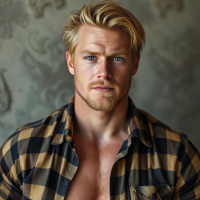 Brawny Blonde Man