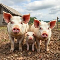 Poppy and Her Pig Family