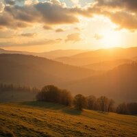Sunrise Over German Landscape