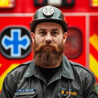 A young male paramedic