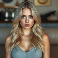 Controlling Blonde Woman