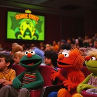 Audience Watching Muppet Movie