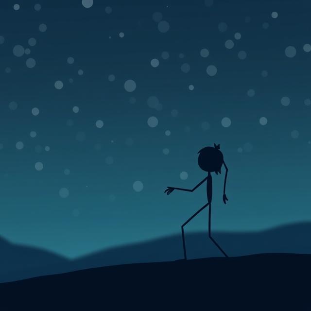 silhouetteofastickfigurewithlonghairunderastarrysky_0