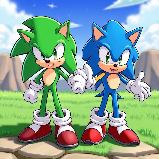 green-sonic-vs-sonic