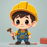 Tiny Construction Worker