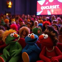 The Muppets and Audience at Movie Theater