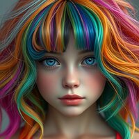Rainbow-haired Girl