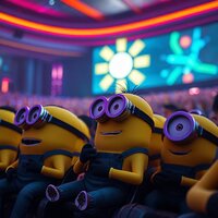 Minions Audience at Movie Theater