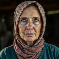 Off grid homestead woman