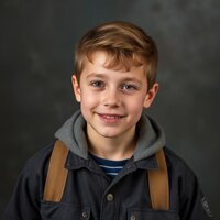 Smiling Boy in Casual Attire