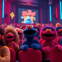 Sesame Street Audience Watching Elmo Movie