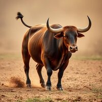Tail-Flicking Bull