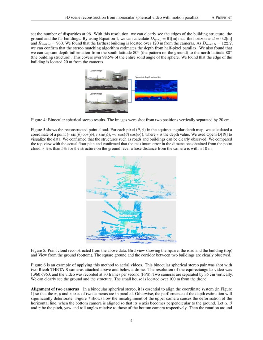 3D scene reconstruction from monocular spherical video with motion ...