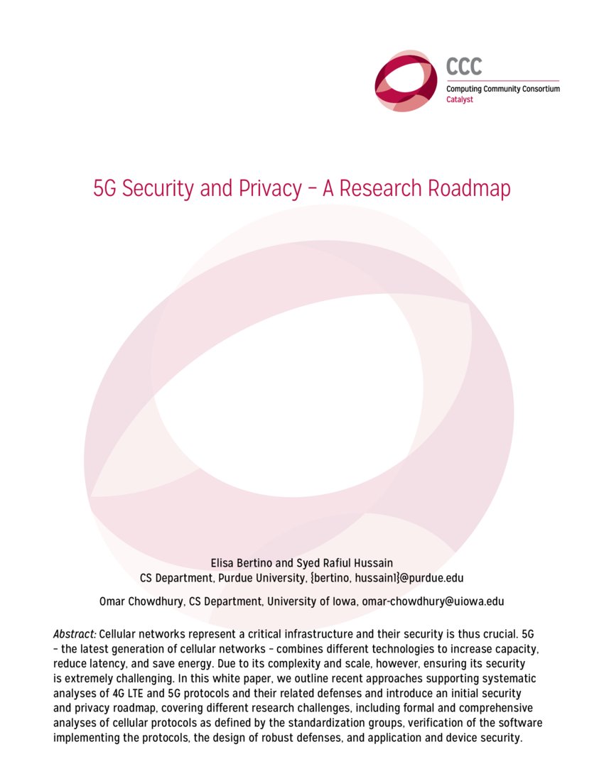 5G Security and Privacy A Research Roadmap DeepAI