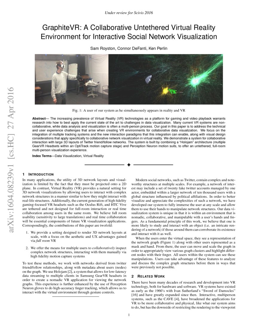 A Collaborative Untethered Virtual Reality Environment for Interactive