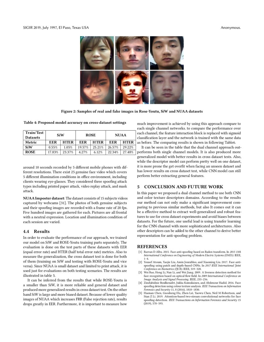 A Compact Deep Learning Model for Face Spoofing Detection | DeepAI