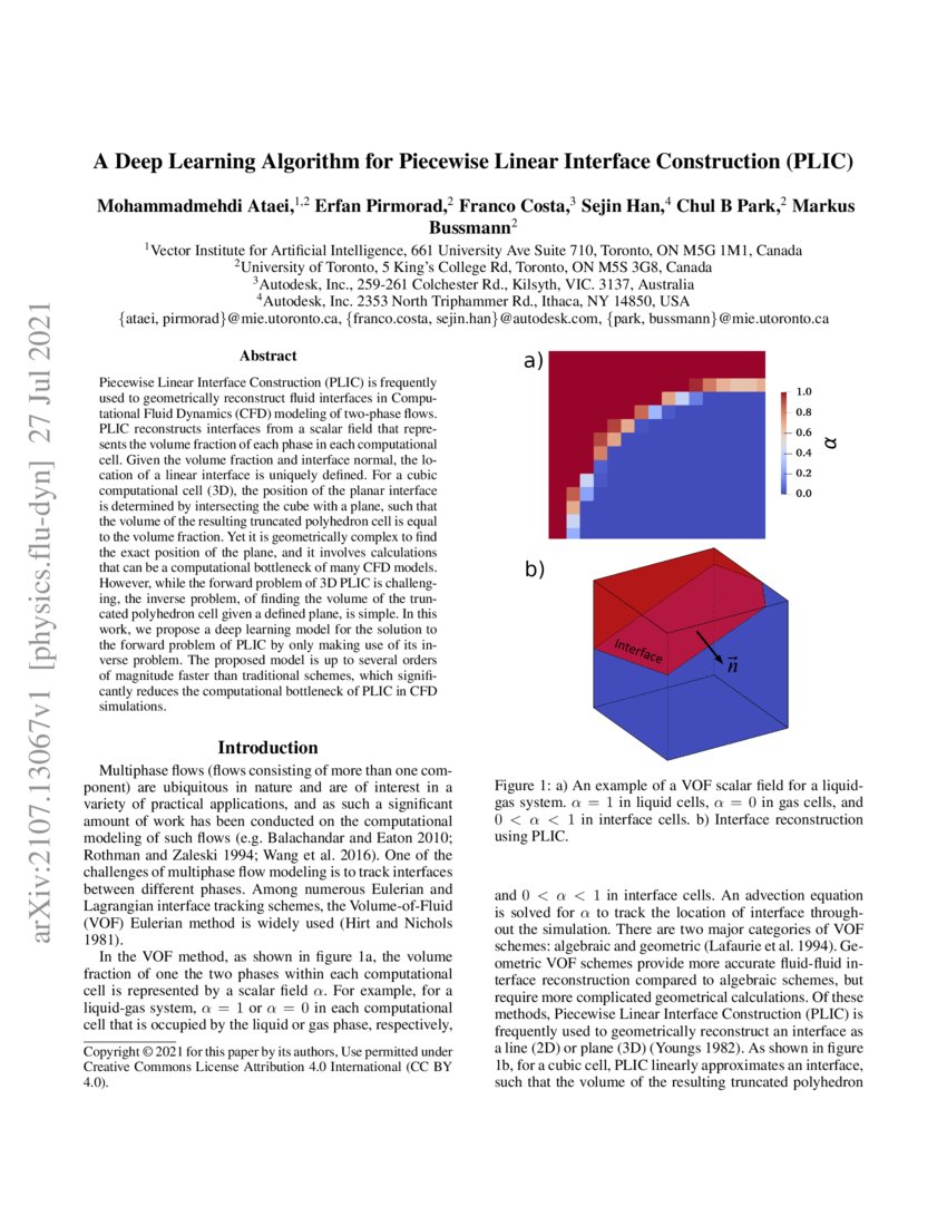A Deep Learning Algorithm for Piecewise Linear Interface Construction ...