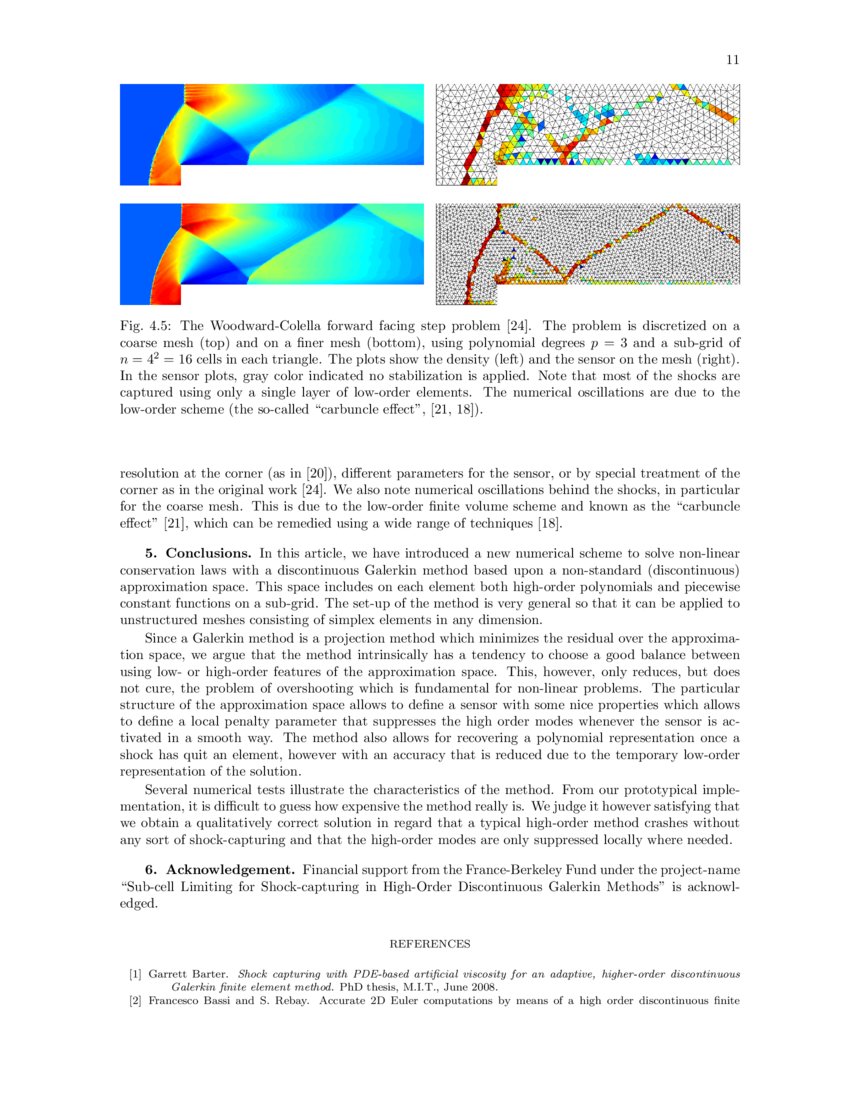 A Discontinuous Galerkin method for Shock Capturing using a mixed high