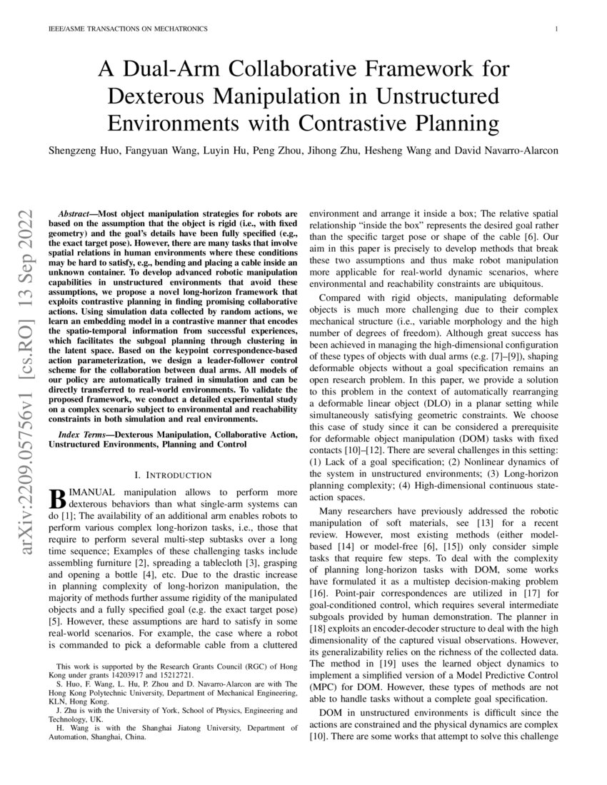A DualArm Collaborative Framework for Dexterous Manipulation in