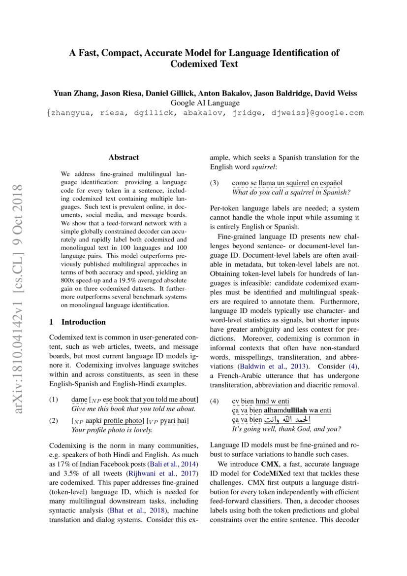 A Fast, Compact, Accurate Model for Language Identification of ...