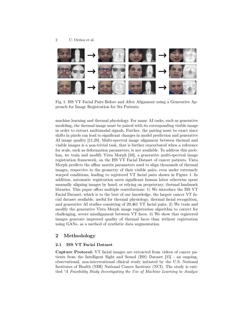 A Generative Approach for Image Registration of VisibleThermal (VT