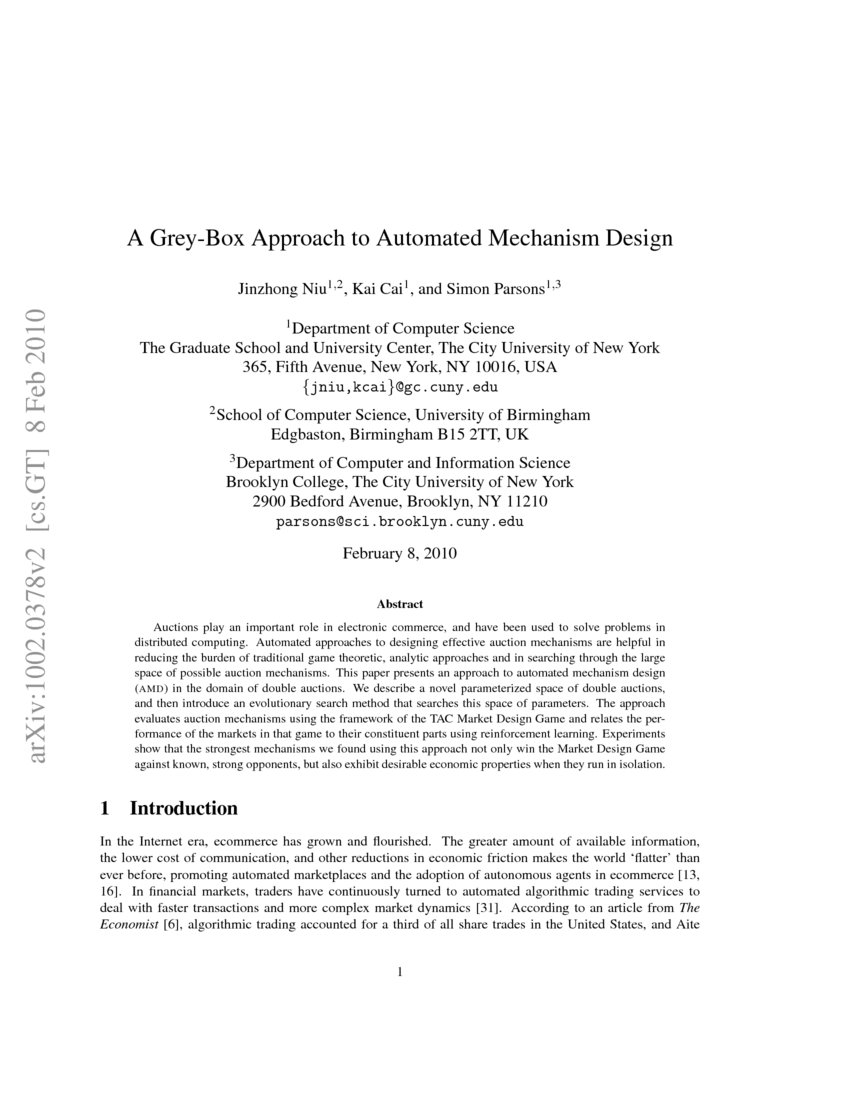 A GreyBox Approach to Automated Mechanism Design DeepAI