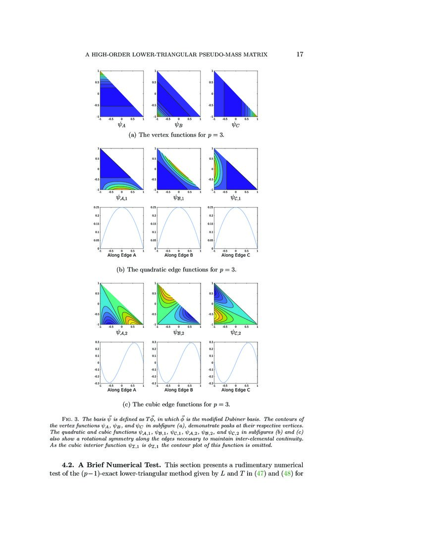 A HighOrder LowerTriangular PseudoMass Matrix for Explicit Time Advancement of hp Triangular