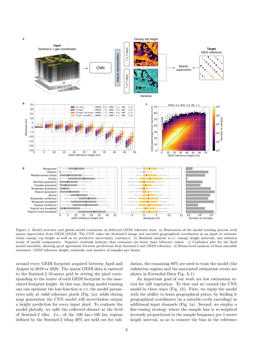 A high-resolution canopy height model of the Earth | DeepAI