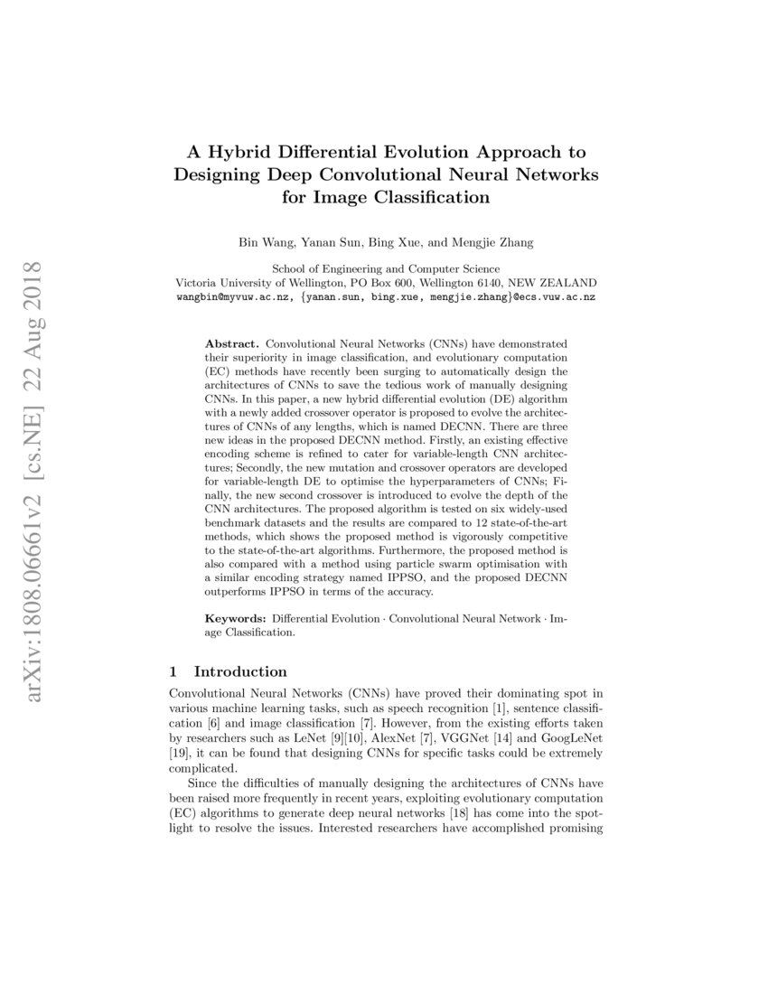 A Hybrid Differential Evolution Approach to Designing Deep