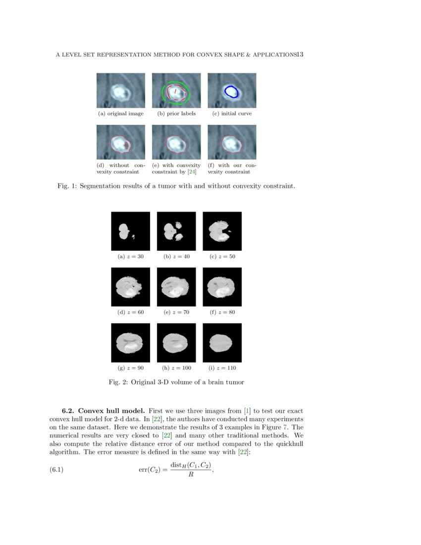 A level set representation method for Ndimensional convex shape and