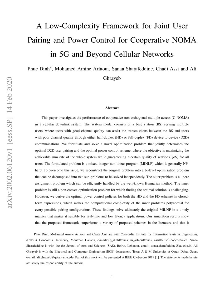 A Framework for Joint User Pairing and Power Control for