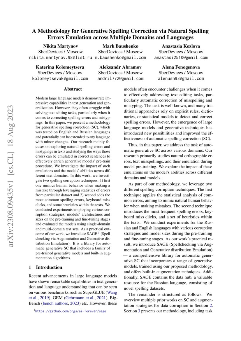 A Methodology for Generative Spelling Correction via Natural Spelling ...