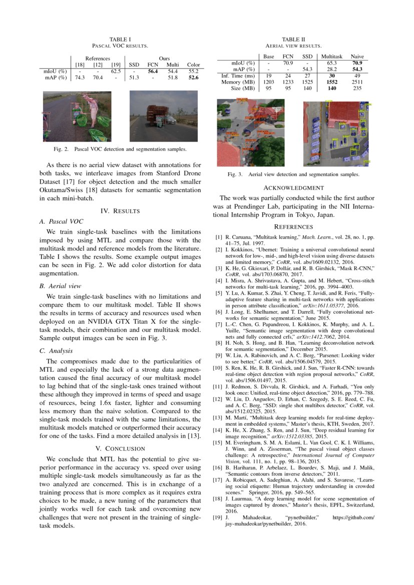 A multitask deep learning model for real-time deployment in embedded ...