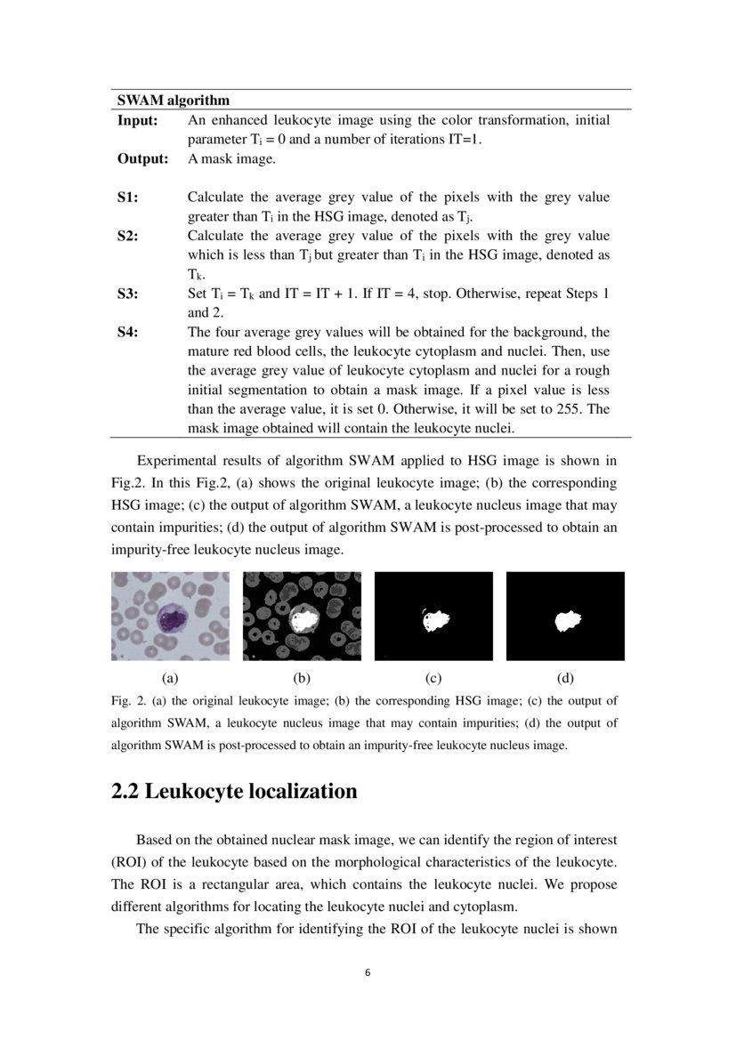 A novel algorithm for segmentation of leukocytes in peripheral blood ...