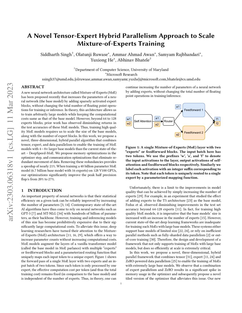 A Hybrid Tensor-Expert-Data Parallelism Approach to Optimize Mixture-of ...