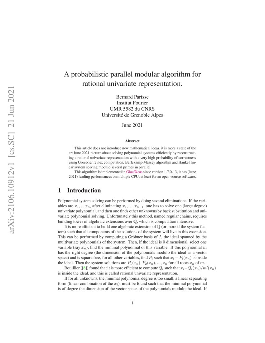 Certifying a probabilistic parallel modular algorithm for rational ...