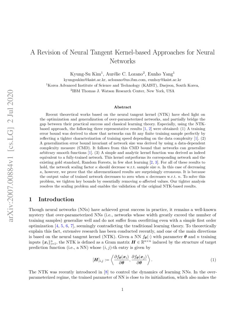 A Revision of Neural Tangent Kernel-based Approaches for Neural ...