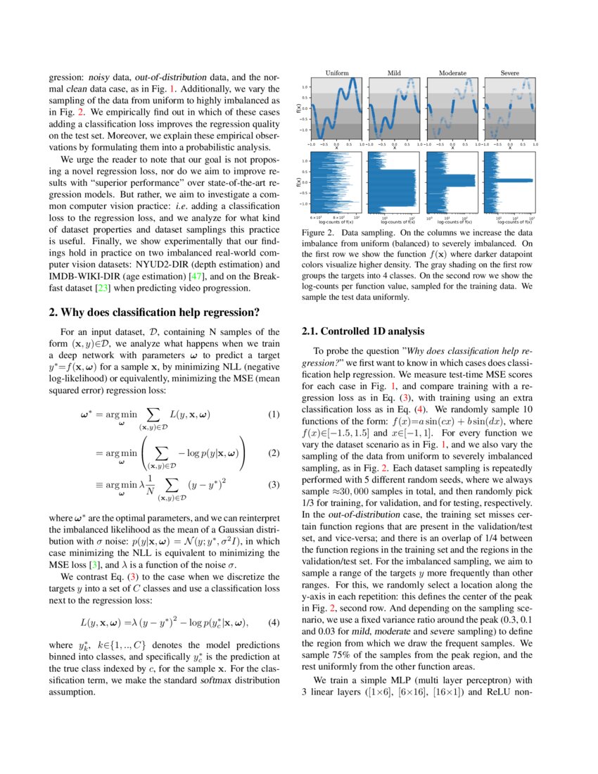 A step towards understanding why classification helps regression | DeepAI