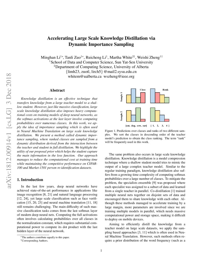 Accelerating Large Scale Knowledge Distillation via Dynamic Importance