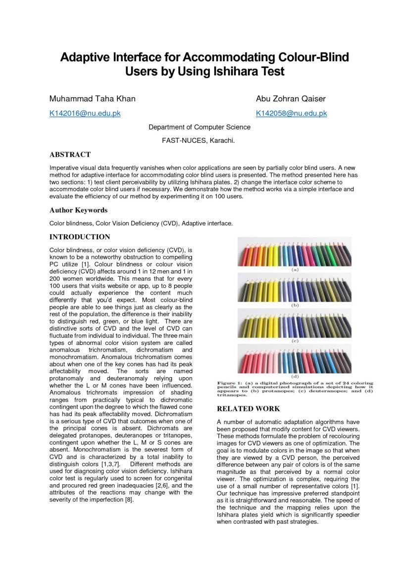 Adaptive Preference Test Interface Adaptive Interface for Accommodating Colour-Blind Users by Using ...