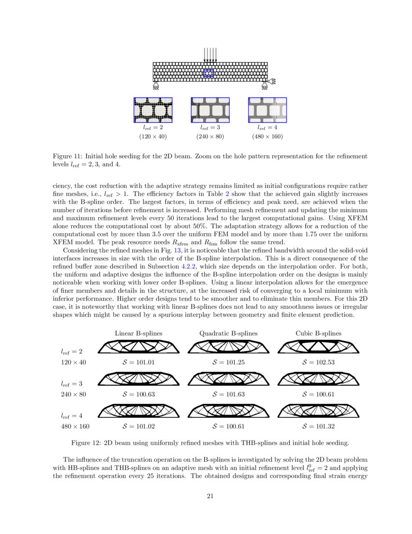 Adaptive level set topology optimization using hierarchical Bsplines