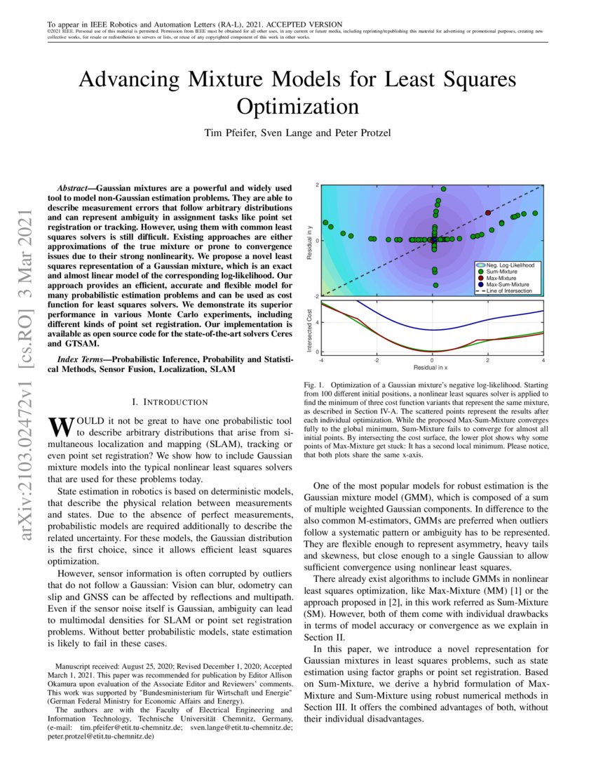 Advancing Mixture Models for Least Squares Optimization | DeepAI