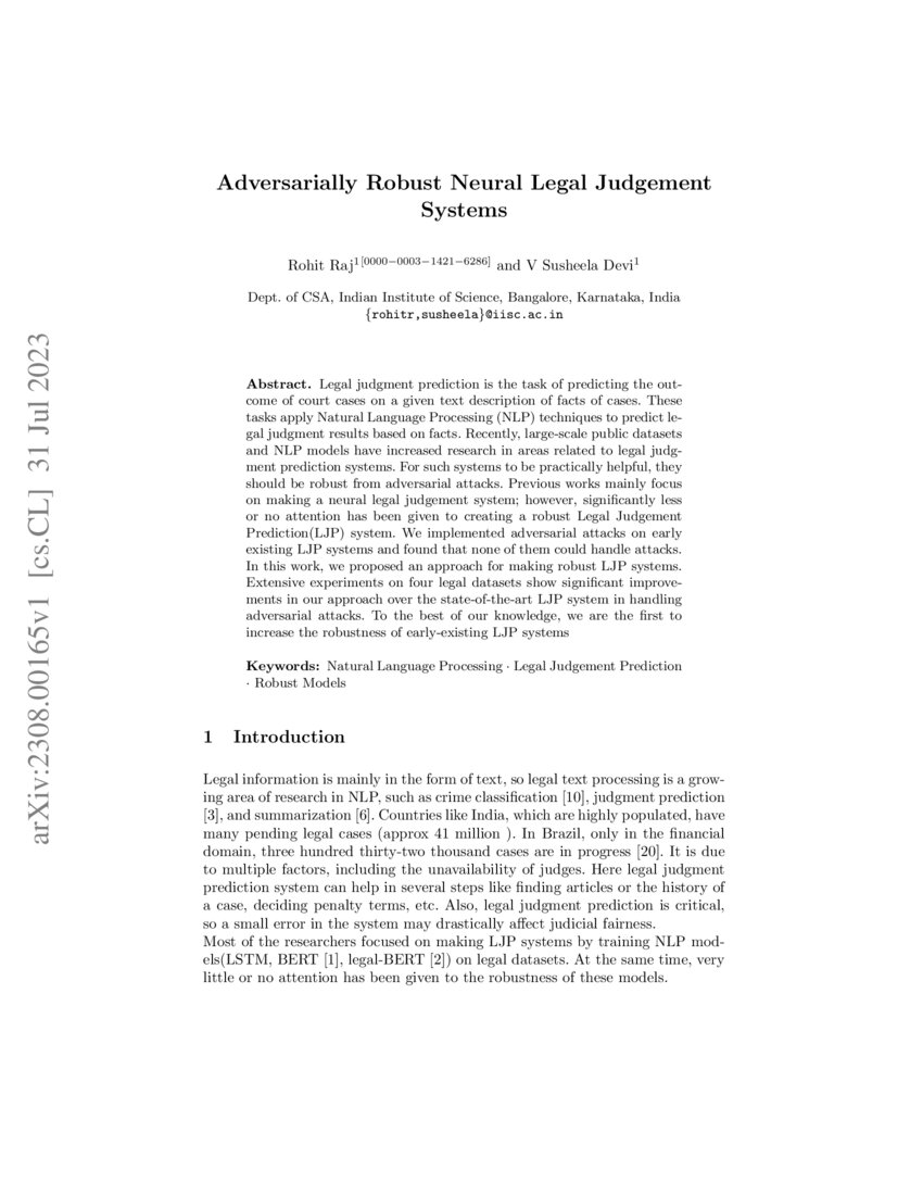 adversarially-robust-neural-legal-judgement-systems-deepai