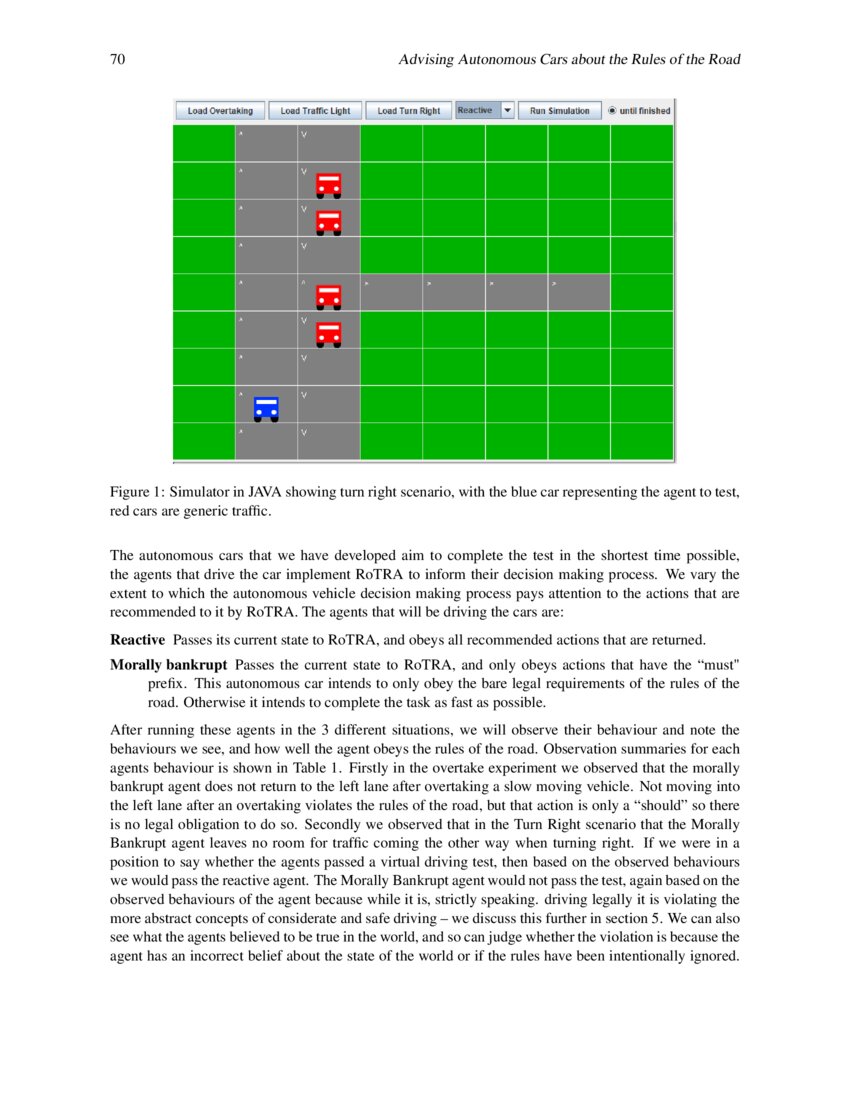 Advising Autonomous Cars about the Rules of the Road DeepAI