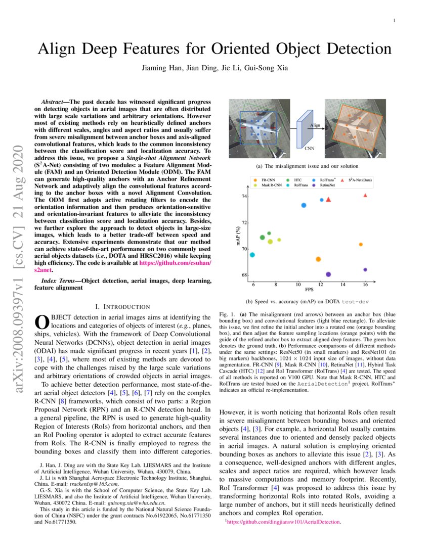 Align Deep Features for Oriented Object Detection DeepAI