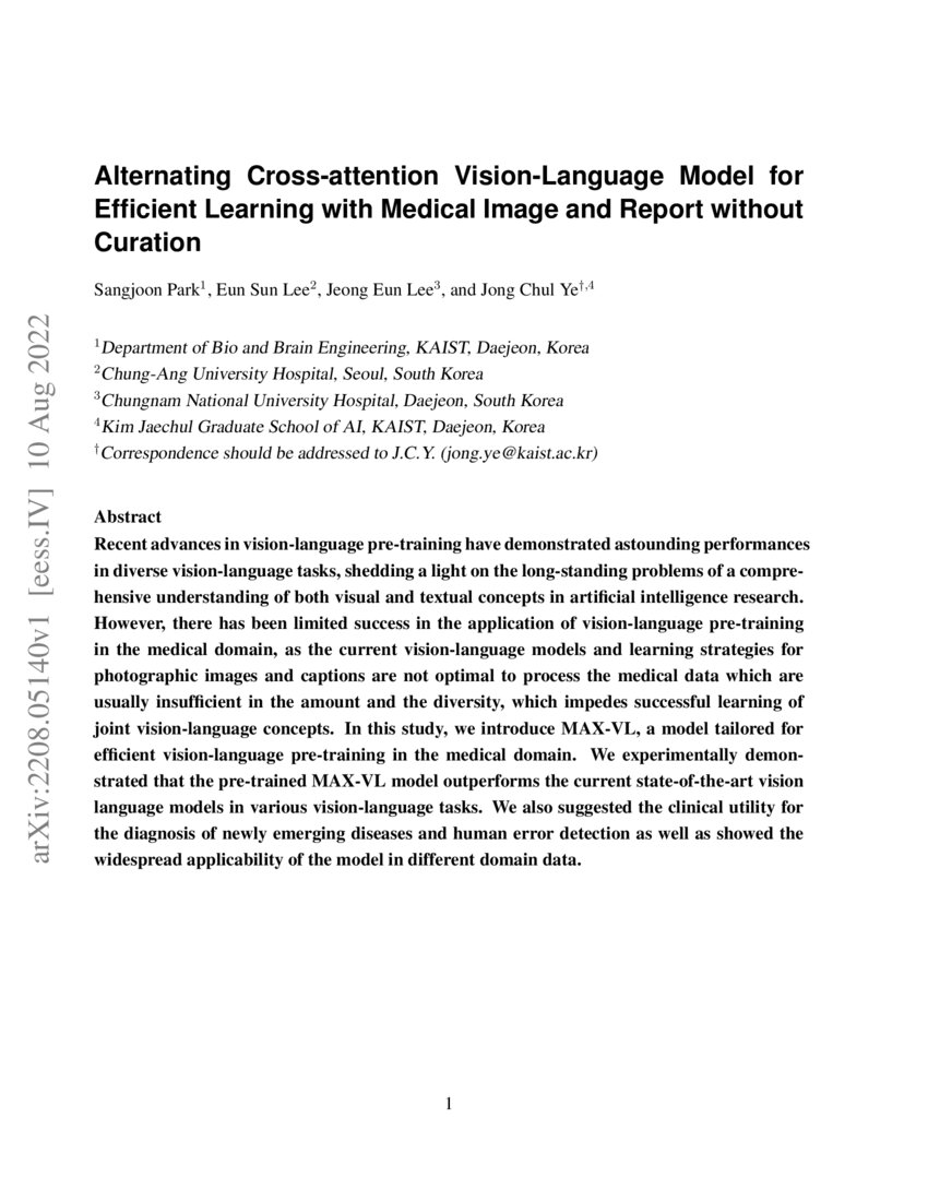 Alternating Crossattention VisionLanguage Model for Efficient