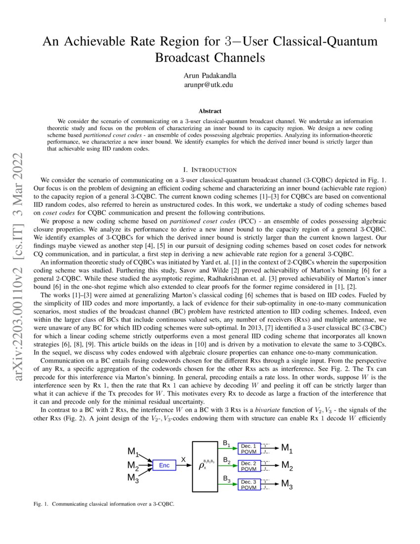 An Achievable Rate Region for 3User ClassicalQuantum Broadcast