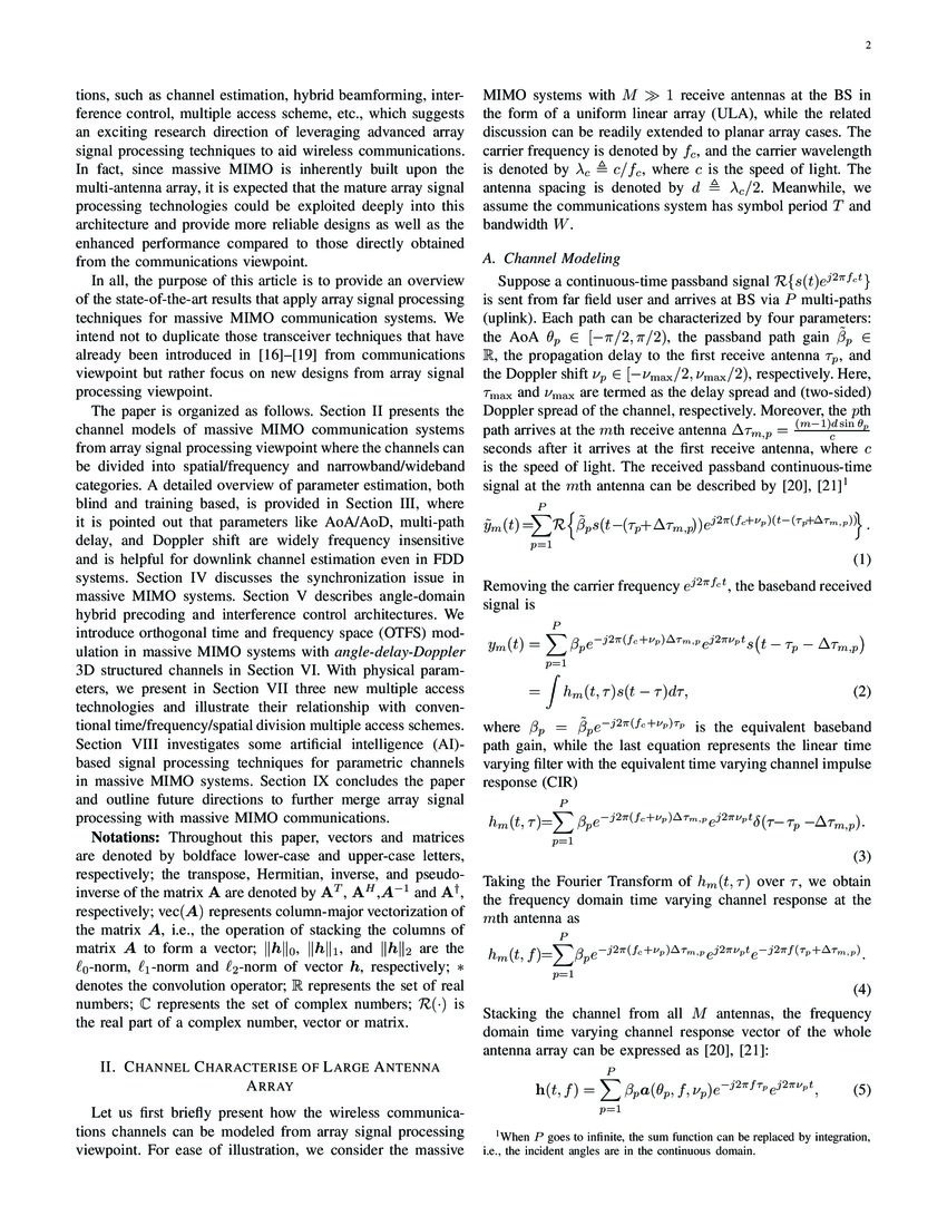 An overview of enhanced massive mimo with array signal processing
